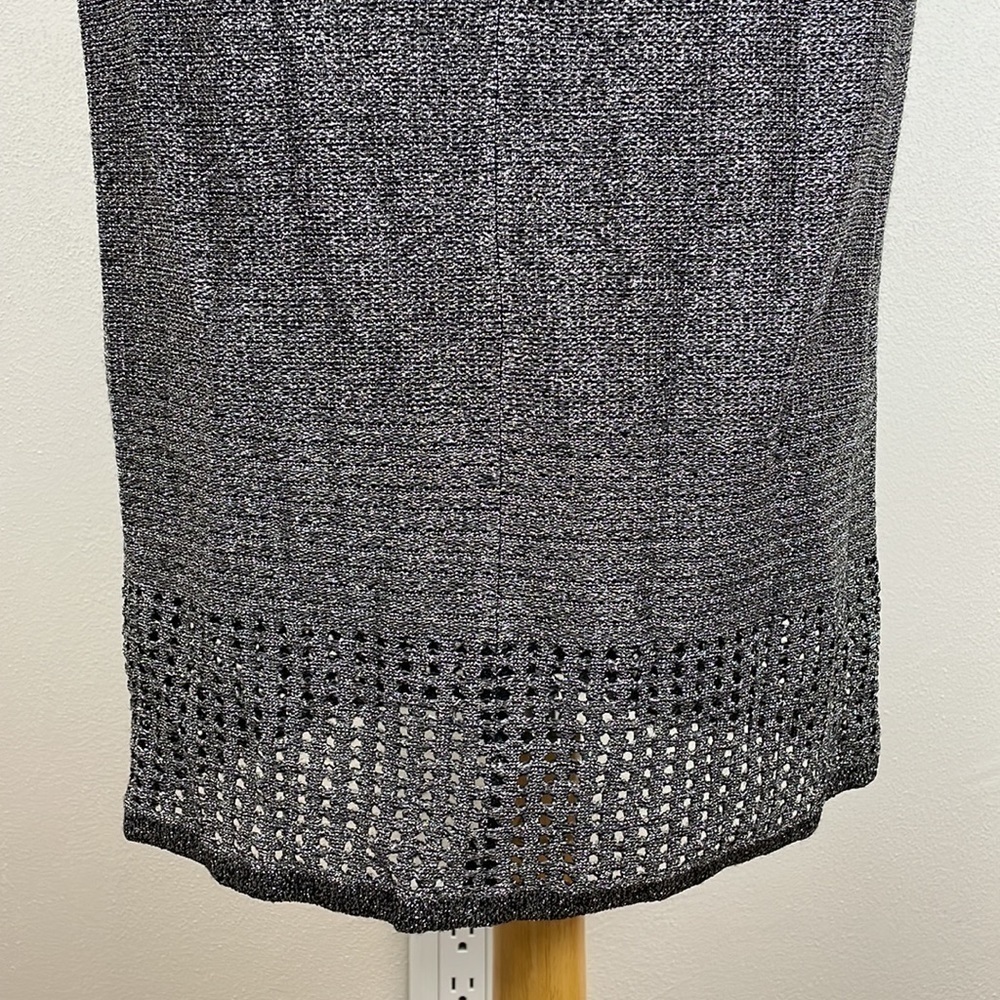 St John Collection Metallic Plaited Mixed Knit Dress - Picture 10 of 13